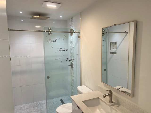9520 Lisa Rd, Cutler Bay, FL 33157 - full bathroom featuring a stall shower, vanity, and toilet