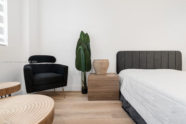 bedroom featuring light hardwood / wood-style floors