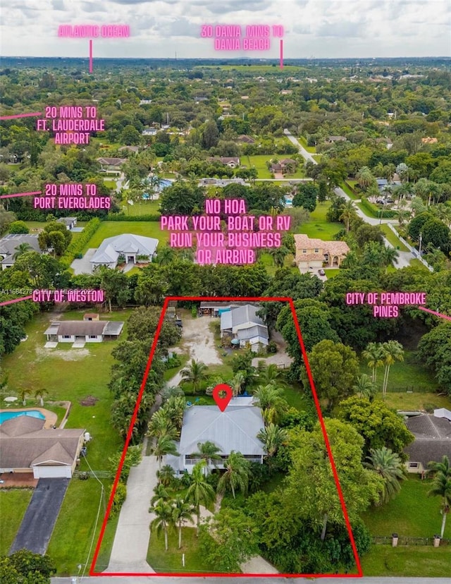 birds eye view of property