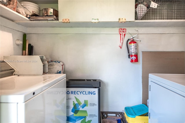 washroom featuring separate washer and dryer