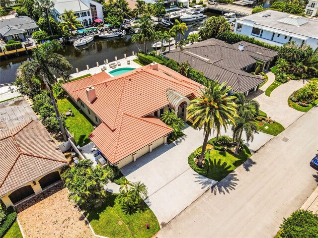 34 Pelican Dr, Fort Lauderdale, FL 33301 - aerial view of residential area featuring a nearby body of water