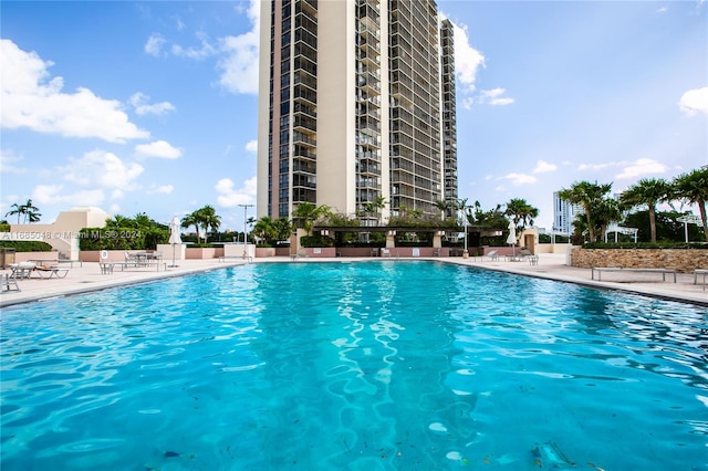 view of pool with a patio area