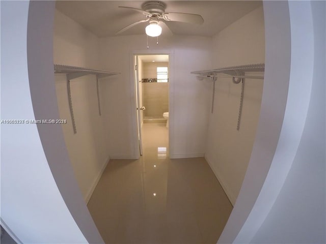 9367 Fontainebleau Blvd Unit G120, Miami, FL 33172 - spacious closet with a ceiling fan