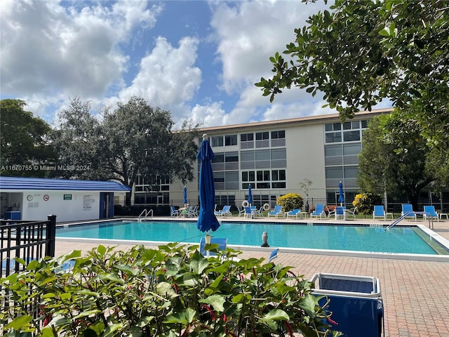 view of pool with a patio