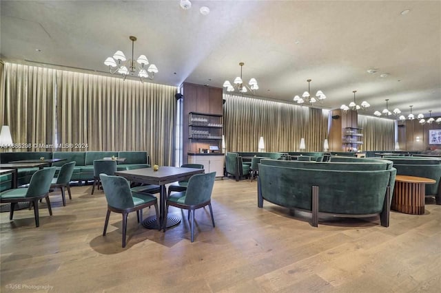 dining room featuring light hardwood / wood-style flooring