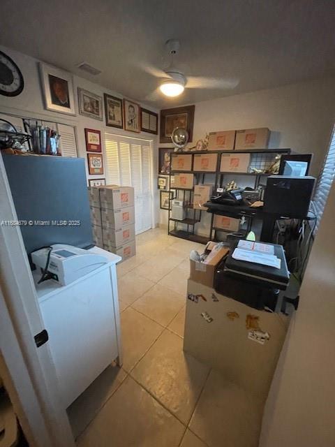 9230 SW 100th Ave Rd, Miami, FL 33176 - home office with light tile patterned flooring
