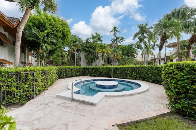 view of pool with a patio area