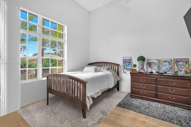 bedroom featuring wood-type flooring