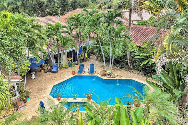 view of pool with a patio