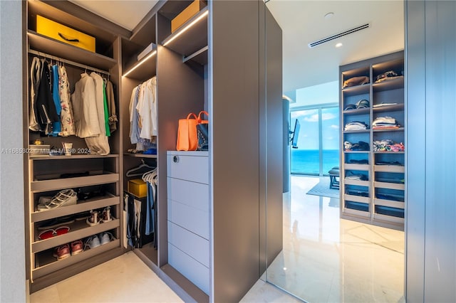 view of walk in closet