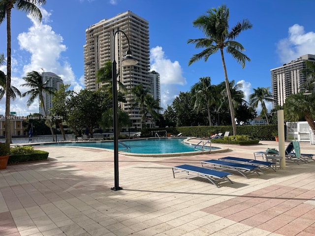 view of pool with a patio