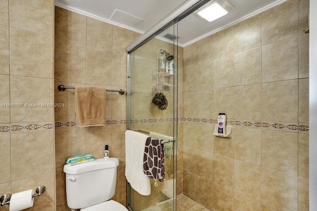 18011 Biscayne Blvd Unit 1705, Aventura, FL 33160 - bathroom with crown molding and a stall shower