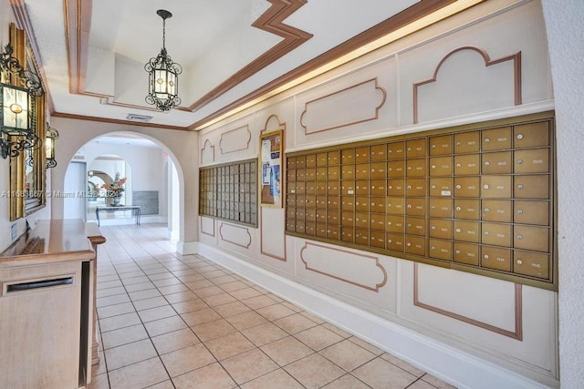18011 Biscayne Blvd Unit 1705, Aventura, FL 33160 - surrounding community with arched walkways, mail area, and crown molding