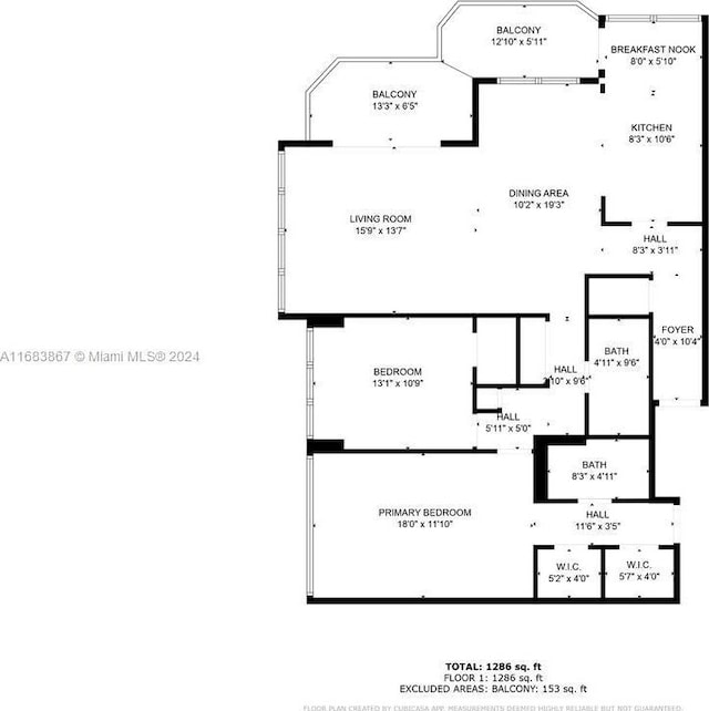 18011 Biscayne Blvd Unit 1705, Aventura, FL 33160 - view of floor plan / room layout