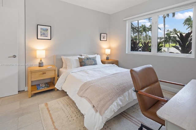 view of tiled bedroom