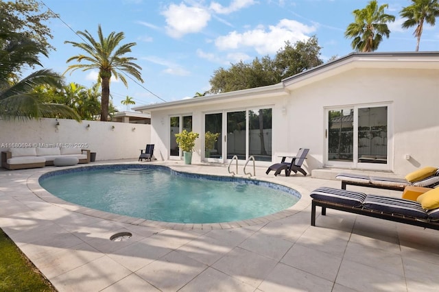 view of pool with a patio