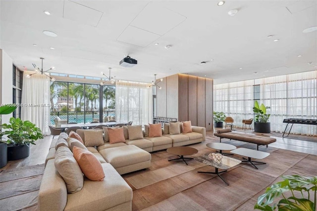 601 Ne 1st 4114, Miami, FL 33132 - community lobby featuring floor to ceiling windows and recessed lighting