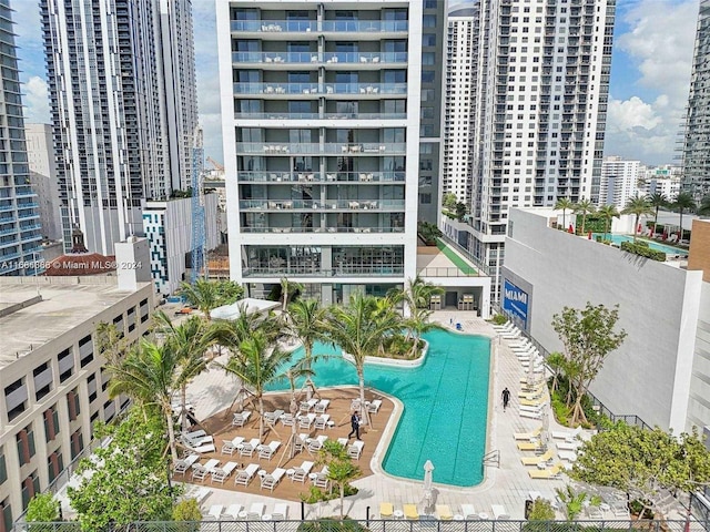 601 Ne 1st 4114, Miami, FL 33132 - community pool featuring a city view