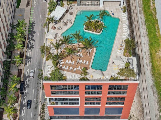 601 Ne 1st 4114, Miami, FL 33132 - aerial view of a pool