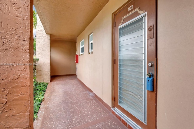 view of doorway to property