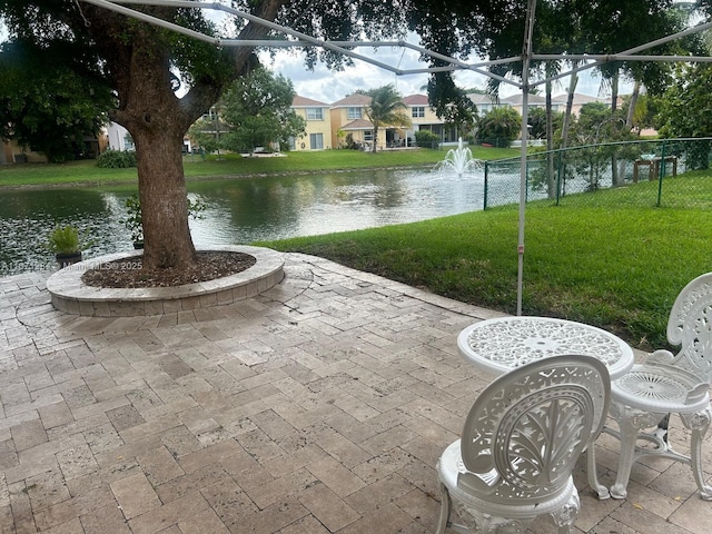 4046 Eastridge Dr, Deerfield Beach, FL 33064 - view of community with a water view, a lawn, and fence