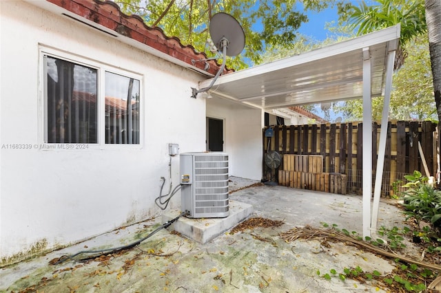 view of patio featuring cooling unit