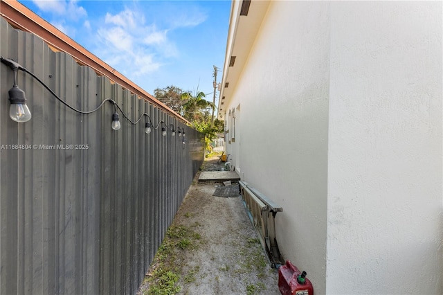 view of property exterior with stucco siding