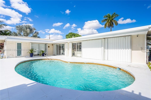 view of pool featuring a patio area