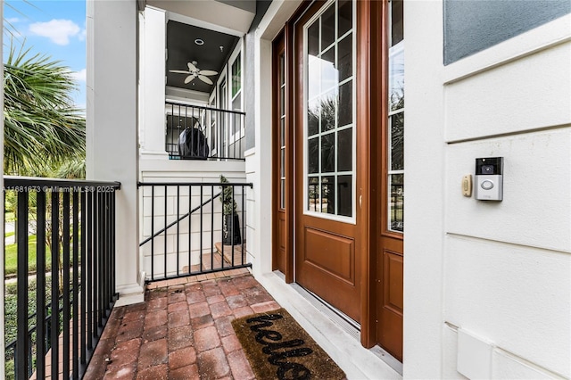 view of doorway to property