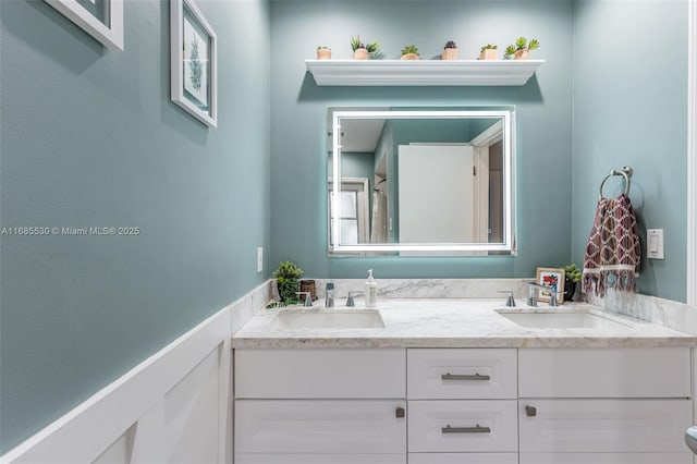 bathroom with vanity