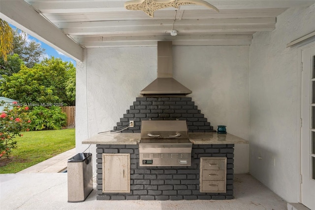 view of patio featuring grilling area and area for grilling