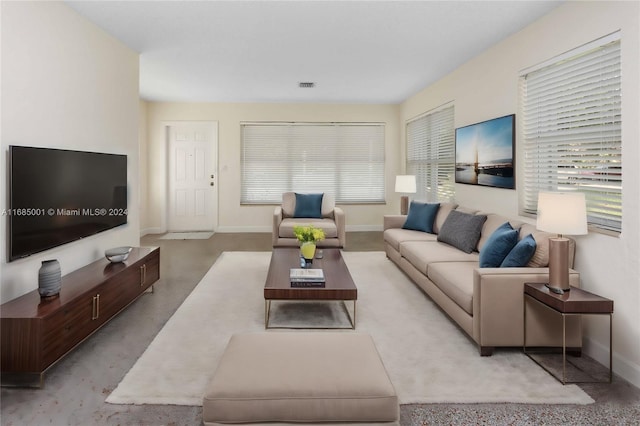 living room with a wealth of natural light