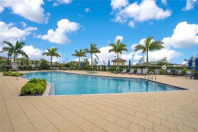 view of pool with a patio