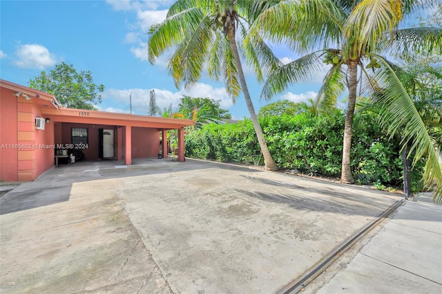 view of patio with a carport