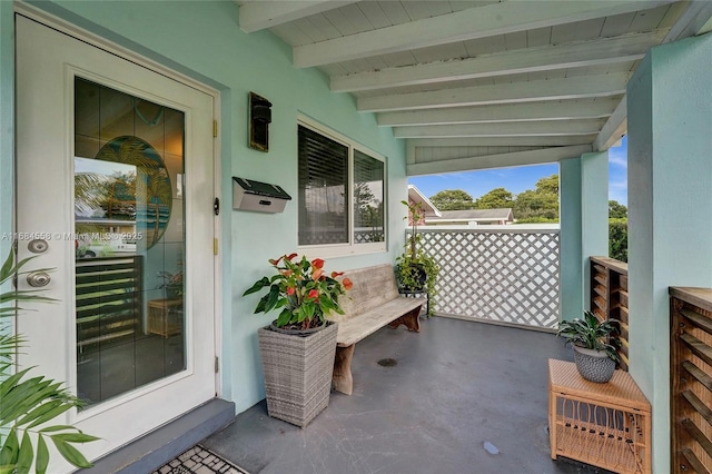 view of patio with covered porch