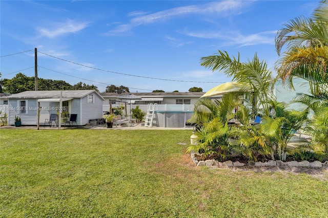 view of yard featuring a patio