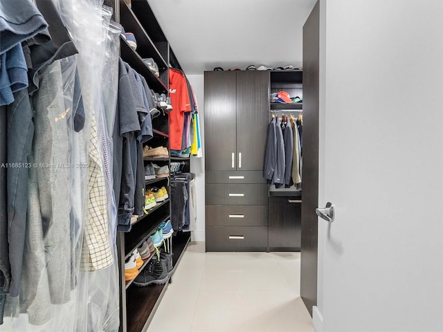 view of walk in closet