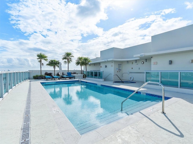 view of pool with a patio area