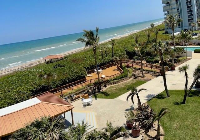 property view of water with a view of the beach