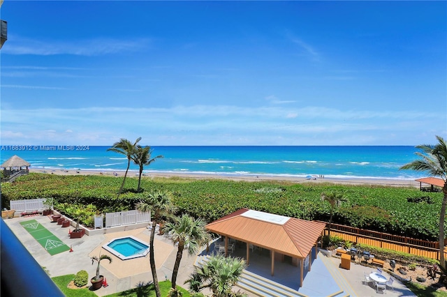 property view of water with a view of the beach