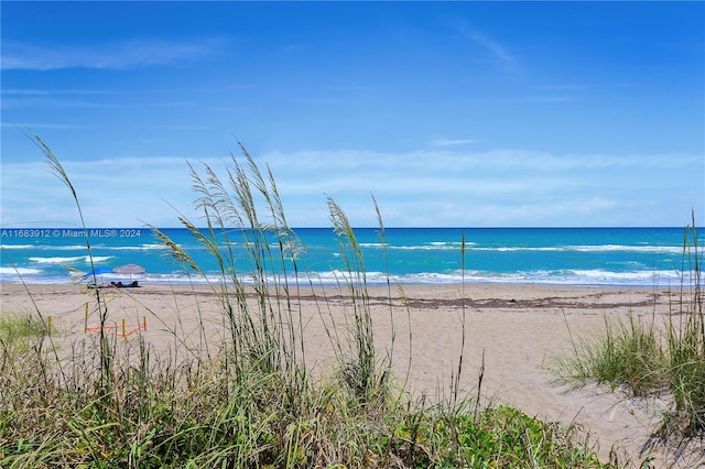 property view of water with a view of the beach