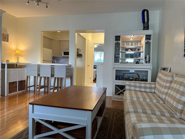 living room featuring hardwood / wood-style flooring