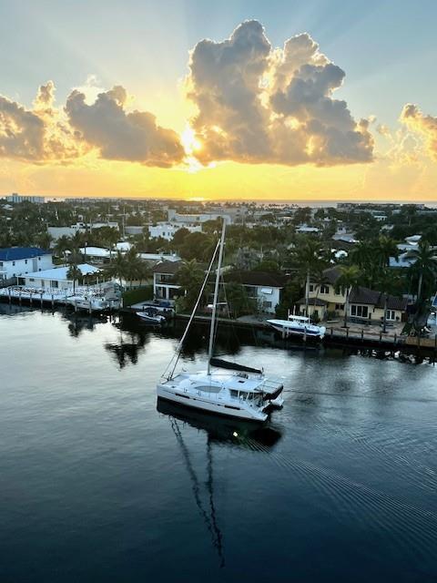 3100 NE 48th St Unit 210, Fort Lauderdale, FL 33308 - water view featuring a dock