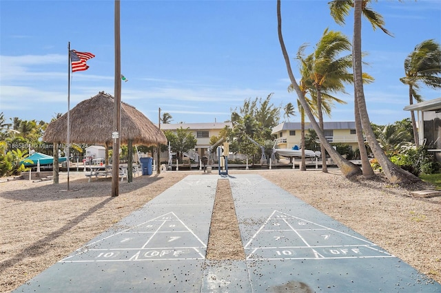 view of community featuring a gazebo