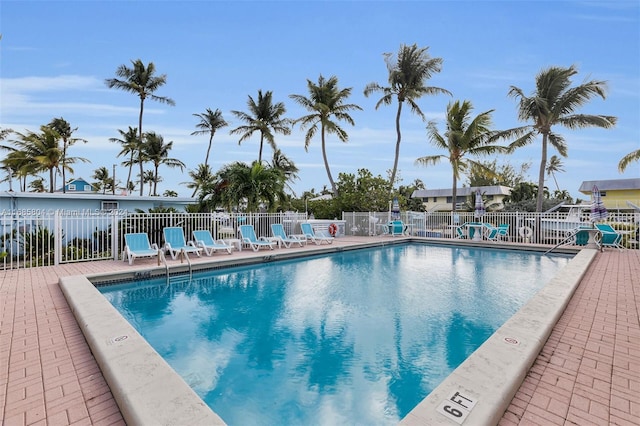 view of pool featuring a patio area