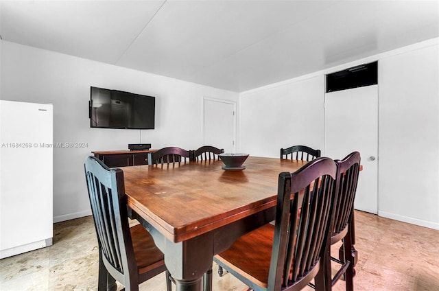 view of dining area