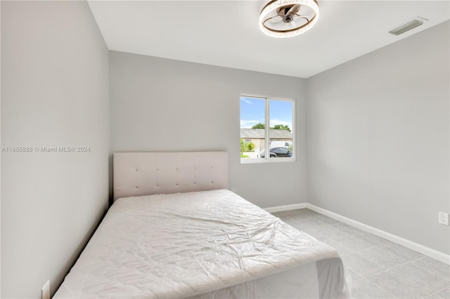 view of tiled bedroom