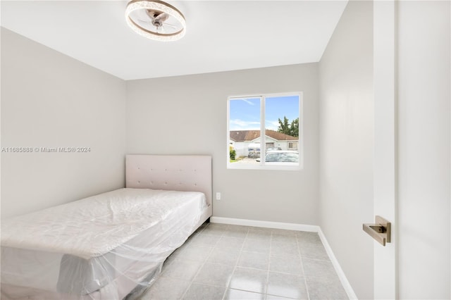 view of tiled bedroom