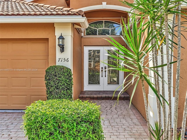 entrance to property with french doors