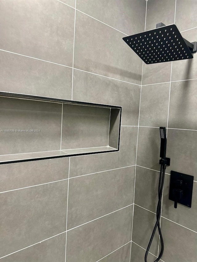 room details with tiled shower